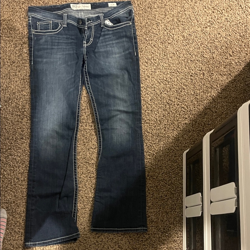 BKE Women's Dark Blue Boot Cut Jeans